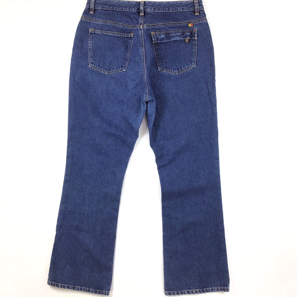 Vintage Tommy Hilfiger Bootcut Jeans 14 medium wash mom high rise faded dark 90s
